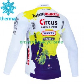Maillot Cyclisme Hiver Thermal Fleece Wanty Circus 2023 Noir